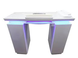 Double Nail Table Manicure Station White Luxury Marble Top Extractor Fan Nbs Manicure Station Manicure Table Manicure