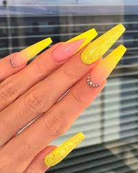 Best Yellow Nail Art Designs For Summer 2019 Stylish Belles Acrylic Nails Yellow Yellow Nails Design Acrylic Nails