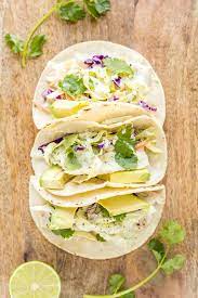 Toss the mixture with the fish in a shallow container and marinate for 15 minutes. Baked Fish Tacos With Cilantro Dressing Plating Pixels