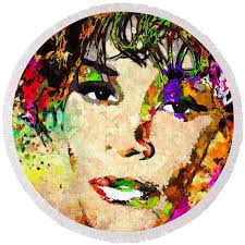 Whitney Houston Grunge Portrait Tote Bag by Daniel Janda