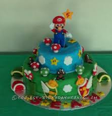 Super mario bros birthday cake topper edible sugar decal transfer paper picture. Coolest Super Mario Birthday Cake
