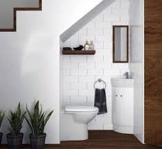 30 Small Toilets Under Stair Design Ideas Ara Home Smallbathroom Smallbathroomideas Smalltoilet Bathroom Under Stairs Bathroom Design Bathroom Interior