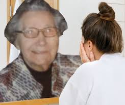 I remember looking in the mirror in shock—who was that staring back at me?  What I saw was my grandmother's reflection. My skin was hers. 😳 The dark  spots were the first