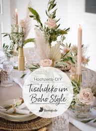 Für die tischdeko des hochzeitfestes, haben wir tolle ideen im angebot. Herbstliche Hochzeit Im Boho Style Teil 2 Tischdeko Selbst Gestalten Blumigo