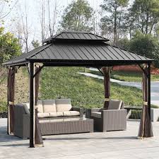 When most people think of a gazebo, they think of the models that are made out of plastic and/or sure, those models often look nice, but many of them aren't as durable as most people would like. Gdy 12 Ft W X 10 Ft D Aluminum Patio Gazebo Reviews Wayfair