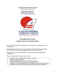 California christian college has established a financial aid office for the purpose of providing financial assistance for deserving students to meet the financial needs of attending college. Fillable Online Enrolment Form Caloundra Christian College Fax Email Print Pdffiller