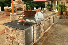 concrete outdoor kitchen & bbq island