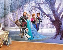 Frozen 2 Wall Mural Frozen Wallpaper Princess Elsa And Etsy Frozen Wallpaper Frozen Nursery Mural
