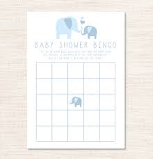 How to nest for less. Free Printable Blue Elephant Baby Shower Bingo Game La La Printables