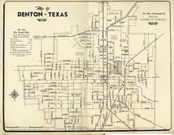 1940 Map Of Denton Texas When Population Was 11 192 Denton Texas Denton Denton County