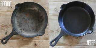 How To Clean Restore A Cast Iron Skillet Ehow Cleaning Cast Iron Skillet Rusty Cast Iron Skillet Restore Cast Iron