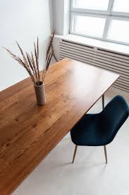 Mid Century Modern Oak Dining Table On Industrial Metal Legs Mira In 2020 Dining Table Oak Dining Table Modern Table Legs