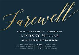 Final Farewell Invitations In Blue Greenvelope Com Farewell Party Invitations Party Invite Template Farewell Invitation