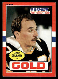 1985 Topps USFL #30 Jeff Delaney RC *EX*