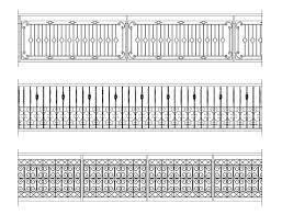This railing is 3ft long and comes with two adjustable decorative iron posts. Free Wrought Iron Railings 1 Best Architecture Autocad Cad Design Resource