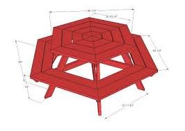 Hexagon Picnic Table With Images Picnic Table Plans Diy Patio Table Diy Picnic Table