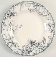 Adelaide Grey And White Salad Plate By 222 Fifth Pts Replacements Ltd White Dinner Plates Blue And White Dinner Plates