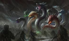 Prismatic Hydra Dragon Artwork Fantasy Mythical Creatures Art Monster Concept Art