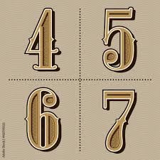 Cursive writing for children | cursive capital & small alphabet | learning booster | write a to z · how to write english capital and small letter . Western Alphabet Letters Vintage Numbers Design Vector 4 5 6 7 Stock Vector Adobe Stock