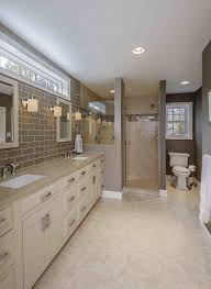 Transom Window Bathroom Traditional With Beige Bathroom Vanity Beige Cabinets Beige Countertop Master Bathroom Vanity Traditional Bathroom Beige Bathroom