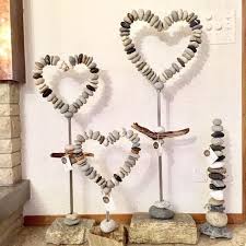 Garten Deko Steinherzen Stone Hearts Steine Schwemmholz Selbstgebogener Rostfreier Ede Garten Dekoration 2019 In 2020 Schwemmholz Steinherz Steine