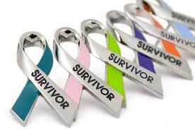 Like purple ribbons, blue ribbons represent many things, and among these are two types of cancer, colon cancer and colorectal cancer. Cancer Survivor Ribbon Pin Choose Hope