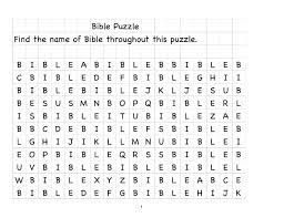 Crossword puzzles are for everyone. B I B L E Puzzle Worksheet Ministry To Children