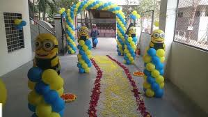 Diy Birthday Decoration Ideas At Home For Baby Boy Welcome Ceremony Of A Newborn Baby Boy Minion Balloon Theme Decoration Done At Home Plan A Welcome Ceremo Baby Boy Cakes Baby Boy Newborn Baby Girl Shoes Diy