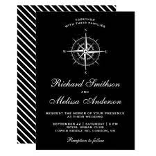 Elegant Black And White Nautical Compass Wedding Invitation Zazzle Com Compass Wedding Invitations Compass Wedding Nautical Wedding Invitations