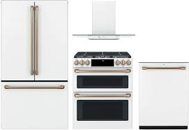 Ovens, microwaves, refrigerators, and dishwashers come bundled with style & service. Ge Cafe 4 Piece Appliance Package Cwe23sp4mw2 36 Smart French Door Refrigerator Cgs750p4mw2 30 Smart Slide In Gas Range Cvw73014mwm 30 Wall Mount Hood Cdt836p4mw2 24 Built In Dishwasher In Matte White Buy Online In Angola At Angola Desertcart Com