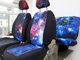 Car Seat Covers Front And Rear Covers Galaxy Print English Etsy Car Seats Seat Covers Carseat Cover
