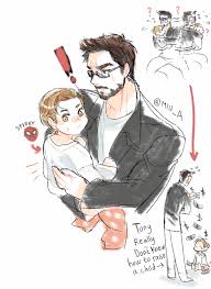 Spiderman Homecoming Tony Stark Peter Parker Child Baby Avengers Marvel Superheroes Superfamily Avengers