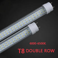 How to ● convert t8 fluorescent lights to led ● explained in simple terms. 6000 6500k T8 Double Row Leds Tube Lamp 4ft Cool White Led Lights Clear Lens Ebay