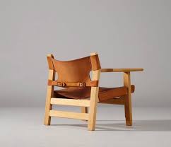 Spanish Chair In Solid Oak And Cognac Leather By Borge Mogensen Manufactured By Fredericia Furniture Denmark Spanish Chairs Balcony Table And Chairs Chair