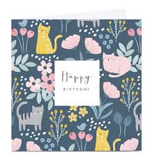 Cats and flowers birthday images. Buy Personalised Klara Hawkins Birthday Card Cats Flowers For Gbp 3 29 Card Factory Uk