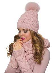 Hat Scarf Gloves Pom Pom Hat Infinity Scarf Mittens Womens Handarbeit Stricken Handschuhe