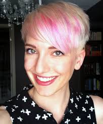 If you have a short hairstyle, you'll look amazing with a. Pink Bangs On A Platinum Pixie So Cute Short Hair Highlights Blonde Hair With Pink Highlights Pixie Haircut