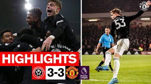 Manchester united can go top with win. Highlights Sheffield United 3 3 Manchester United Premier League 2019 20 Youtube