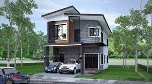 2 story home plans can have open concept designs which make smart use of space, especially with island kitchens that provide casual seating at the snack bar. Elongated Two Storey House Design With Four Bedrooms Ulric Home