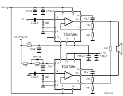 Car stereo amplifier circuit diagram Tda7294 Audio Amplifier Circuits