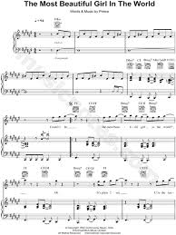 Prince The Most Beautiful Girl In The World Sheet Music In F Major Transposable Download Print Sheet Music Prince When Doves Cry Music