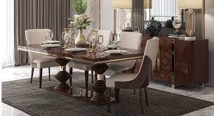Playing games, helping with homework or just lingering after a meal, they're where you share good times with family and friends. Casa Padrino Luxury Art Deco Dining Table Dark Brown High Gloss Gold 220 X 110 X H 78 Cm Noble Dining Room Table Kitchen Table Art Deco Dining Room Furniture