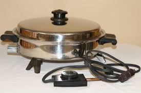 Vintage Saladmaster 7817 Oil Core Electric Skillet With Vapo Lid Electric Cord Electric Skillets Vintage Lidded