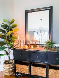 This buffet table is the perfect size, it's small enough to fit in your dining room and large enough for storage. If You Love Greenery You Ll Love This Spring Dining Room Simply2moms