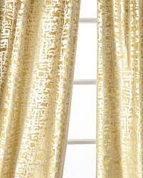 Lili Alessandra Yovanna Gold Shimmer Curtain Panels Set Of Two In 2021 Gold Curtains Living Room Panel Curtains Gold Curtains