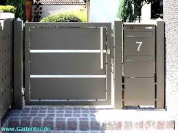 Gartentor Wurzburg Mit Briefkasten Gartentore Gartentor Edelstahl Gartentor