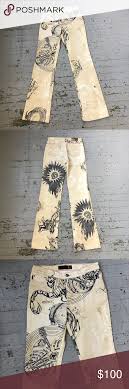 Vintage Roberto Cavalli Zodiac Occult Themed Jeans Colored Denim Roberto Cavalli Cavalli