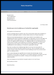 Anschreiben lager und logistik als muster zur bewerbung. Die Bewerbung Zur Ausbildung Fachkraft Fur Lagerlogistik Ausbildungspark Verlag