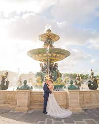 Paris Wedding Photos At Concorde Fountain Paris Wedding Paris Elopement Shangri La Paris