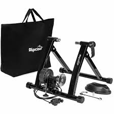 Portable Alpcor Bike Trainer With Magnetic Flywheel 6release Resistance Settings Alpcour Bike Trainer Indoor Trainer Stationary Bikes